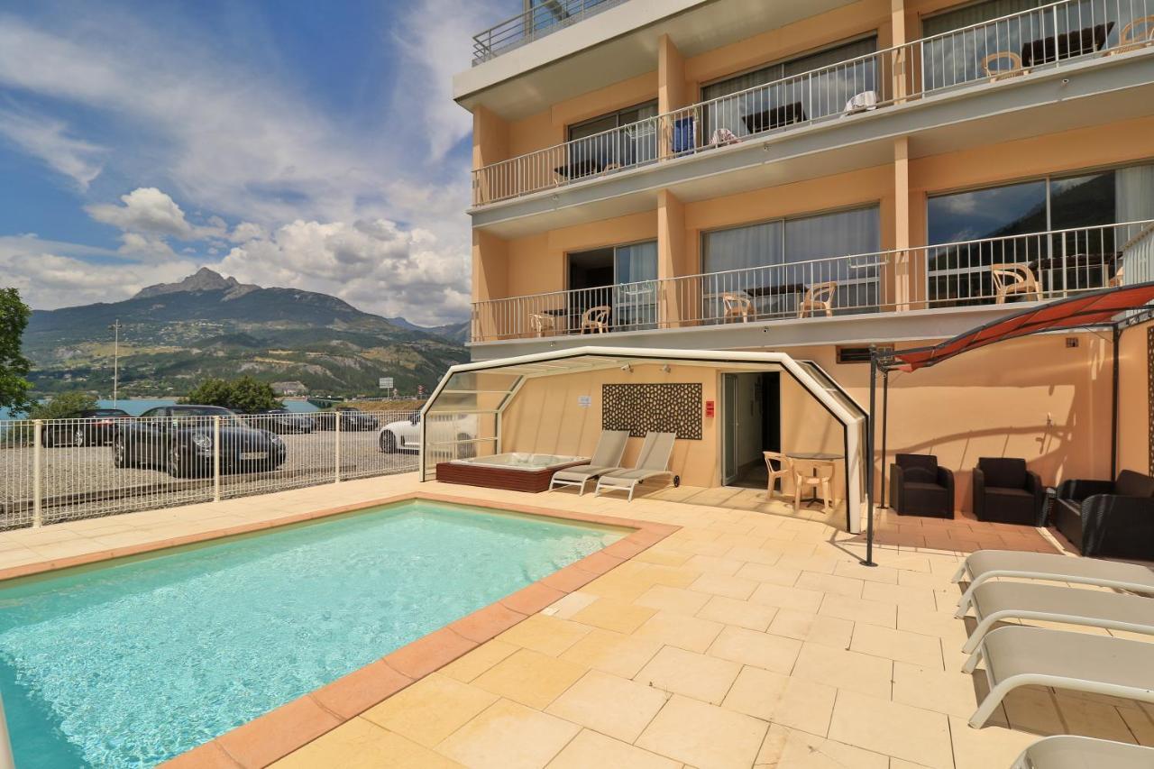 Hotel Les Flots Bleus Savines-le-Lac Buitenkant foto